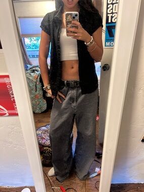 Lee Black Washed Boyfriend Jeans for Women